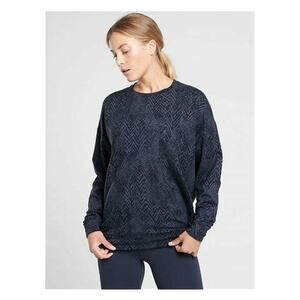 Athleta Womens size Small Studio To Street Splatter Sweatshirt